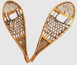 Vintage Viking Wooden Snowshoes Pair