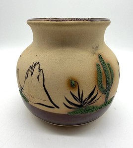 Betty Selby Signed Studio Pottery Vase - 5.75 in