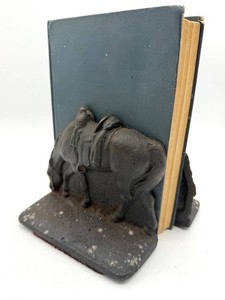 Vintage Cast Iron Horse Bookends - Pair