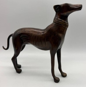 Vintage Bronze Greyhound Sculpture - 8.5 Inch
