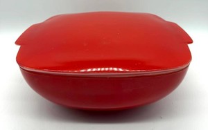 Vintage Pyrex 2 12-Quart Red Covered Casserole