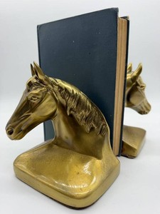 Vintage PM Craftsman Horse-Head Bookends - Pair