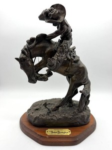 Frederic Remington Rattlesnake Equestrian Sculpture - 13 Inches