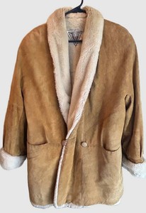 Vintage Marvin Richards Shearling-Style Suede Coat Size M