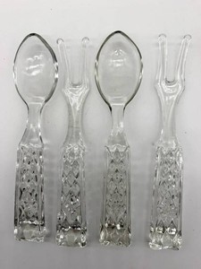 Anchor Hocking Wexford Clear Glass Serving Flatware (Lot of 4)