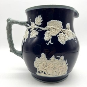 Vintage Copeland Relief-Decorated Grape Motif Pitcher