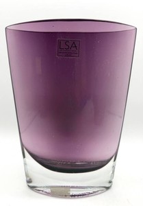 LSA International Purple Glass Vase - 8.5 in H