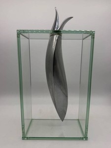 Lisa Mori Diving Whale Bud Vase Sculpture for Inn Crystal - 14 in