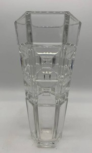 Rosenthal Geometric Faceted Glass Vase 8 in