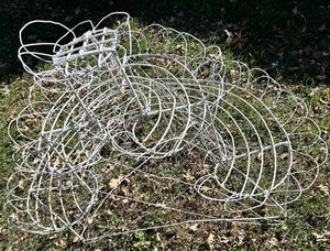 Vintage Antique Ornate Wire Plant Stand 34in