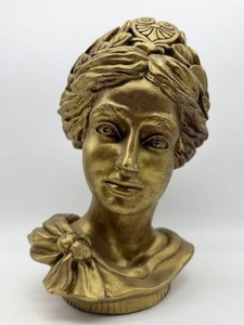 Vintage 1963 Universal Statuary Corp. Classical Female Bust - 10.5 in