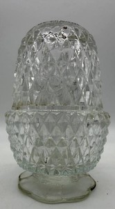 Vintage Indiana Glass Clear Pressed Glass Fairy Lamp - 5.25 Inches