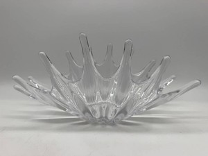Vintage Clear Art Glass Splash Bowl - 12 X 5 X 5 in