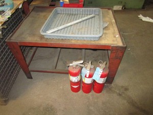 Steel Table 33x45x26 & Fire Extinguishers