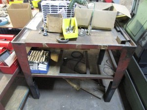 Steel Table 33x45x40 & Misc Items