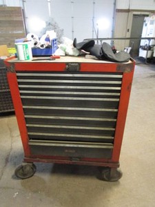 Tool Chest wMisc Tooling, Hold Downs, Jaws
