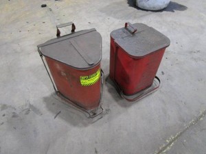 (2) Oil Rag Cans