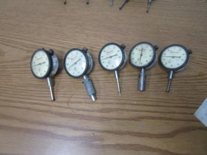 (5) Starrett Dial Indicators