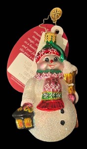 K - Christopher Radko Little Gems Snowman Christmas Ornament