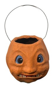 A - Bethany Lowe Designs Jack-o-Lantern Pumpkin Basket