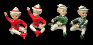 C - Set of Four Vintage Pixie Elf Candle Holders