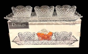 A - Shannon Crystal Dublin Serving Platter & Bowl Set