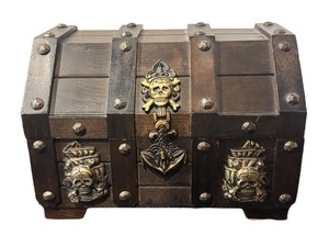 A - Vintage Treasure Chest Jewelry Box