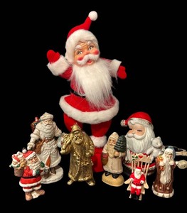 K - Festive Santa Figurines, Christmas Lamp & Ornaments