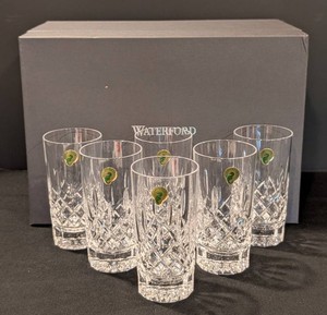 B - Crystal Highball Glasses - Waterford Lismore Set (Lot of 6)