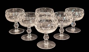 B - Champagne Coupes - Waterford Colleen Crystal (Lot of 6)