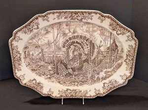 B - Turkey Platter - Vintage Wedgwood Williams-Sonoma His Majesty
