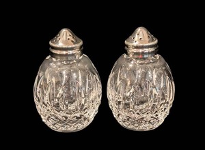 B - Salt & Pepper Shakers - Waterford Lismore Crystal Pair