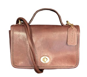 B - Vintage Coach Casino Bag No. 9924 - Brown Glove-Tanned Leather Crossbody Handbag
