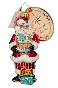 A - Christmas Ornament - Christopher Radko Macys Santa Sweets Limited Edition Christmas Ornament