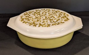A - Vintage Pyrex Verde Covered Casserole Dish