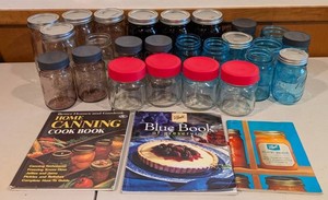 B - Canning Jars & Preserving Books Mixed Lot
