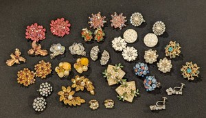 C - Vintage Clip-On Earrings Mixed Lot