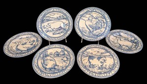 B - Dessert Plates - Williams-Sonoma Brittany Blue & White (Lot of 6)