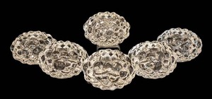 B - Crystal Votive Holders - Orrefors Raspberry (Lot of 6)