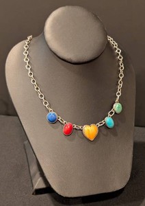 C - Sterling Silver Necklace - American West Stone Cabochon 925