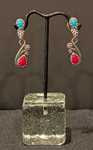C - Sterling Silver Stone Earrings - American West