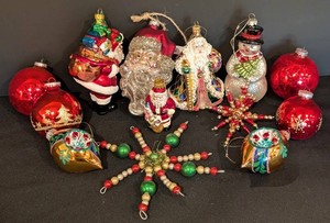 B - Vintage Christmas Glass Ornaments