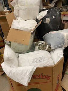 Bedding Returns Mixed Lot - 25 Pillows, Comforters & Sheets