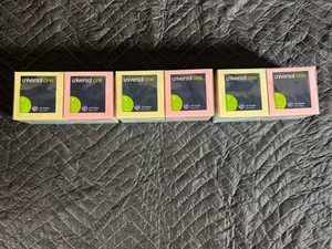 Universal One 3 X 3 Self-Stick Notes 100 Sheets (Lot of 3)
