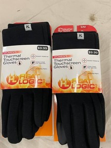 HeatLogic Womens Thermal Touchscreen Gloves SM (Lot of 2)