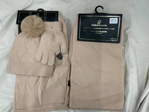 Charlotte Daniel Scarf, Hat & Gloves 3-Piece Set lot of 2
