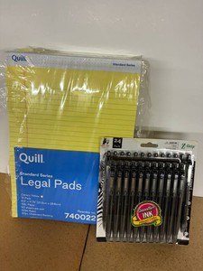 Yellow Legal Pads and Zebra Pens