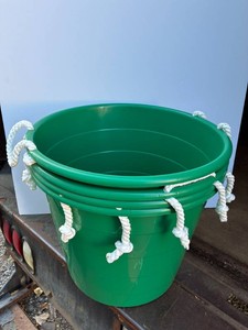 Green 9 Gallon Plastic Pail Tubs
