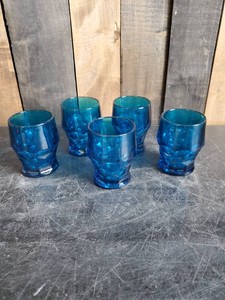 Beautiful Vintage Cobalt Rock Glasses