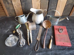 A Collection of Antique Kitchen Items